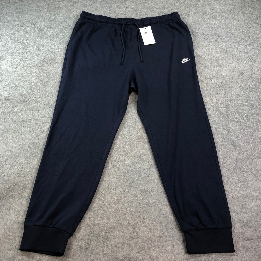 Nike Mens Jogger Sweatpants XXL Navy Blue Athletic Sportswear 100% Cotton NEW